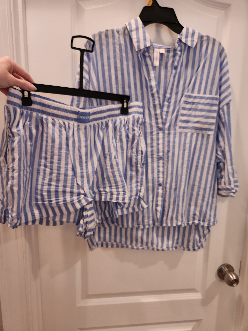 3 Sets Of Striped Cotton-Blend Pajama Set - Women - Picture 3 of 3